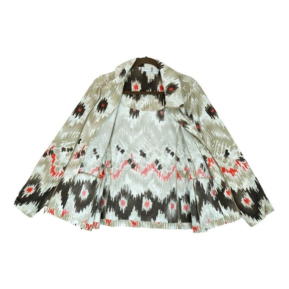 ZENERGY Women's Polyester Zip Front Jacket Elastic Waist Multicolor Size 2 - Picture 2 of 6